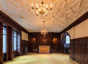 Woodmere Museum new building ornate interior before renovation